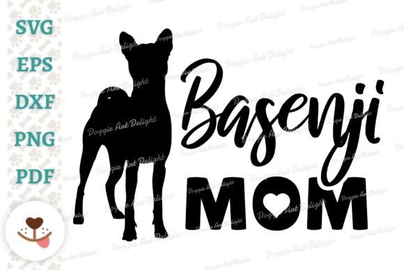 Basenji Dog Mom Graphics for Crafts