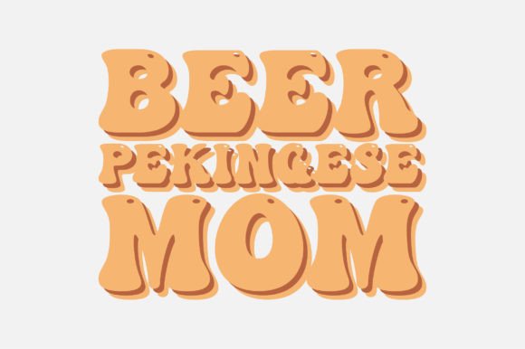 Beer Pekingese Mom SVG: Graphics for Crafts