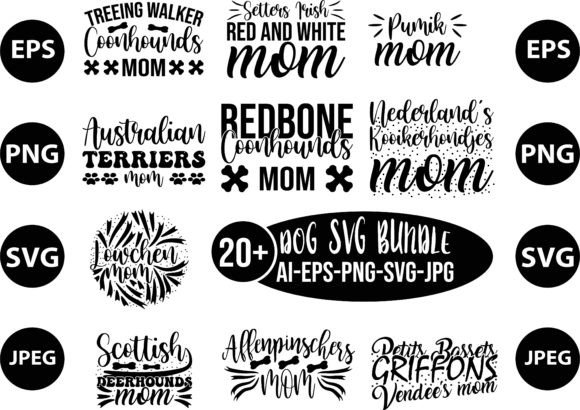 Dog Mom SVG Bundle: Graphics for Crafts