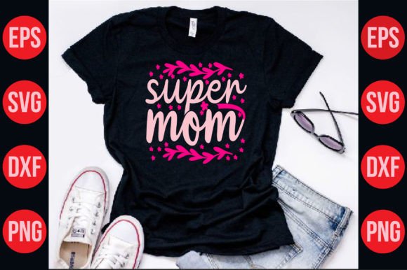 Mom Svg Design Vintage T Shirt for Crafts & Graphics