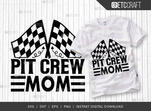 Pit Crew Mom SVG: Graphics for Crafts